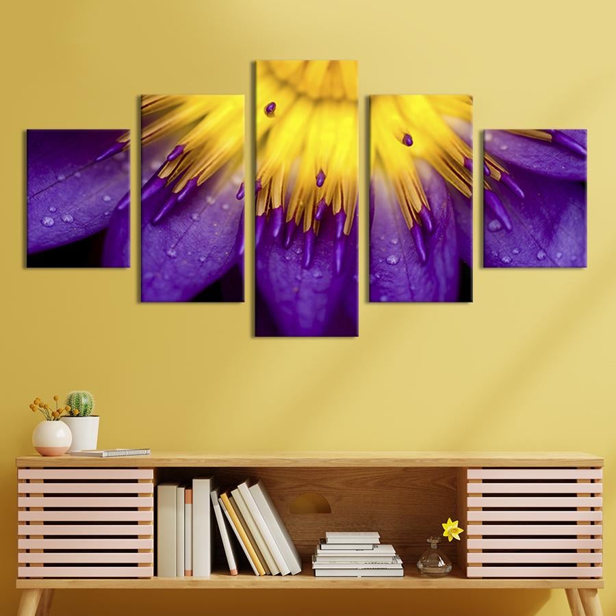 Модульная картина из 5 частей на холсте интерьерная картина Загадочный цветок 187x94 см (218-52) Модульная картина из 5 частей на холсте интерьерная картина Загадочный цветок 187x94 см (218-52)