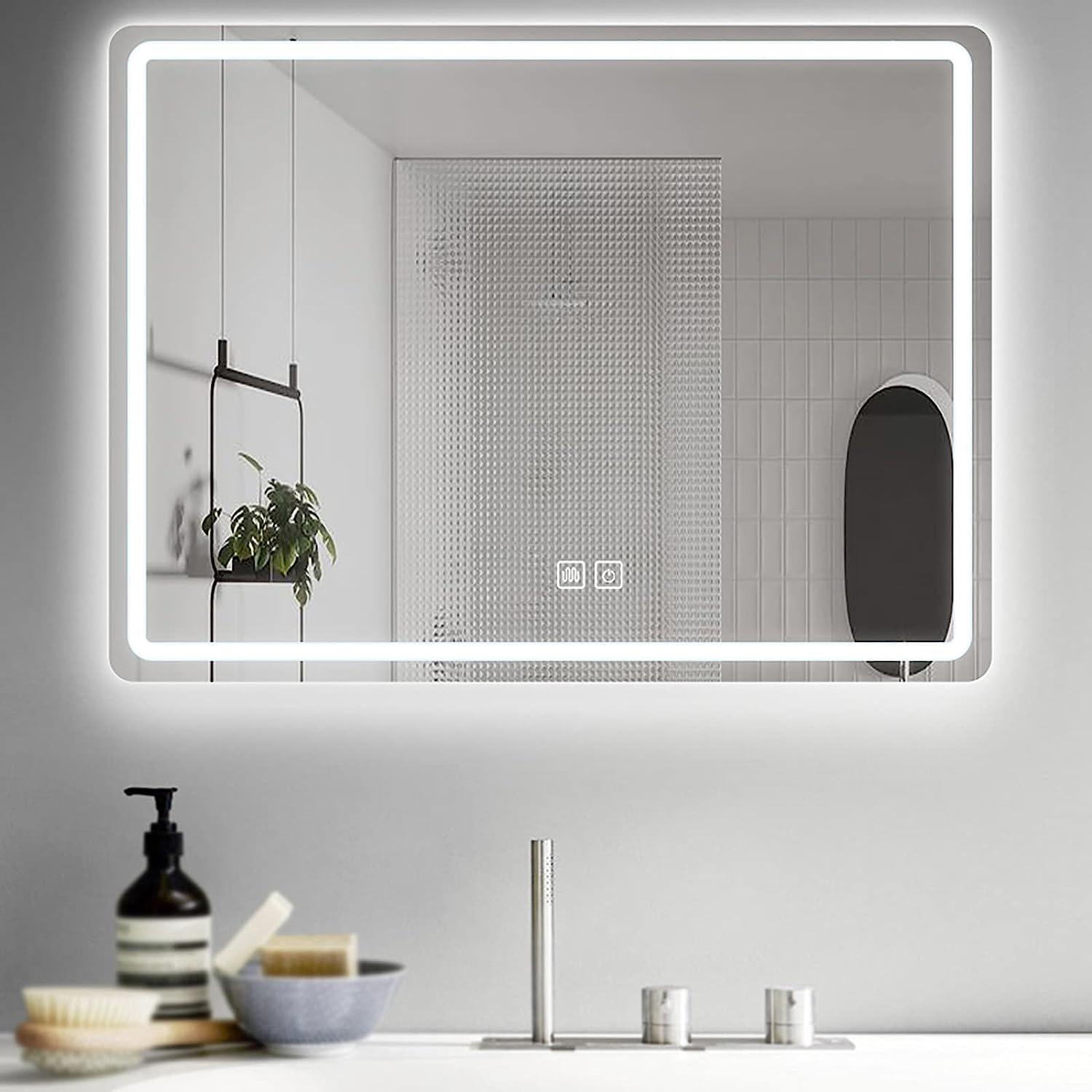 Зеркало Dim Dzerkal BANA с LED-подсветкой/сенсорным управлением/подогревом 60х70 см (11857)