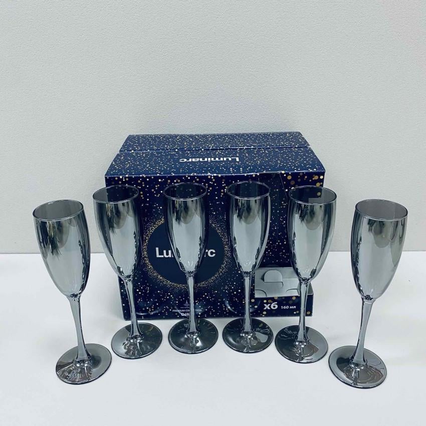Набір келихів для шампанського Luminarc Delice Graphite J9399/2 160 мл 6 шт. (2387009826)
