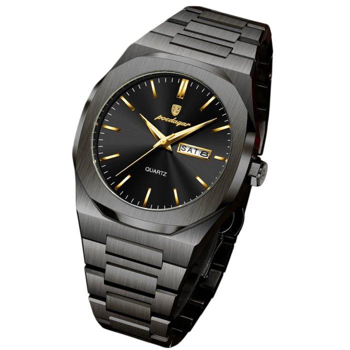Часы мужские Poedagar Amrest со стальным корпусом 42х11 мм Черный (150-96-2101)