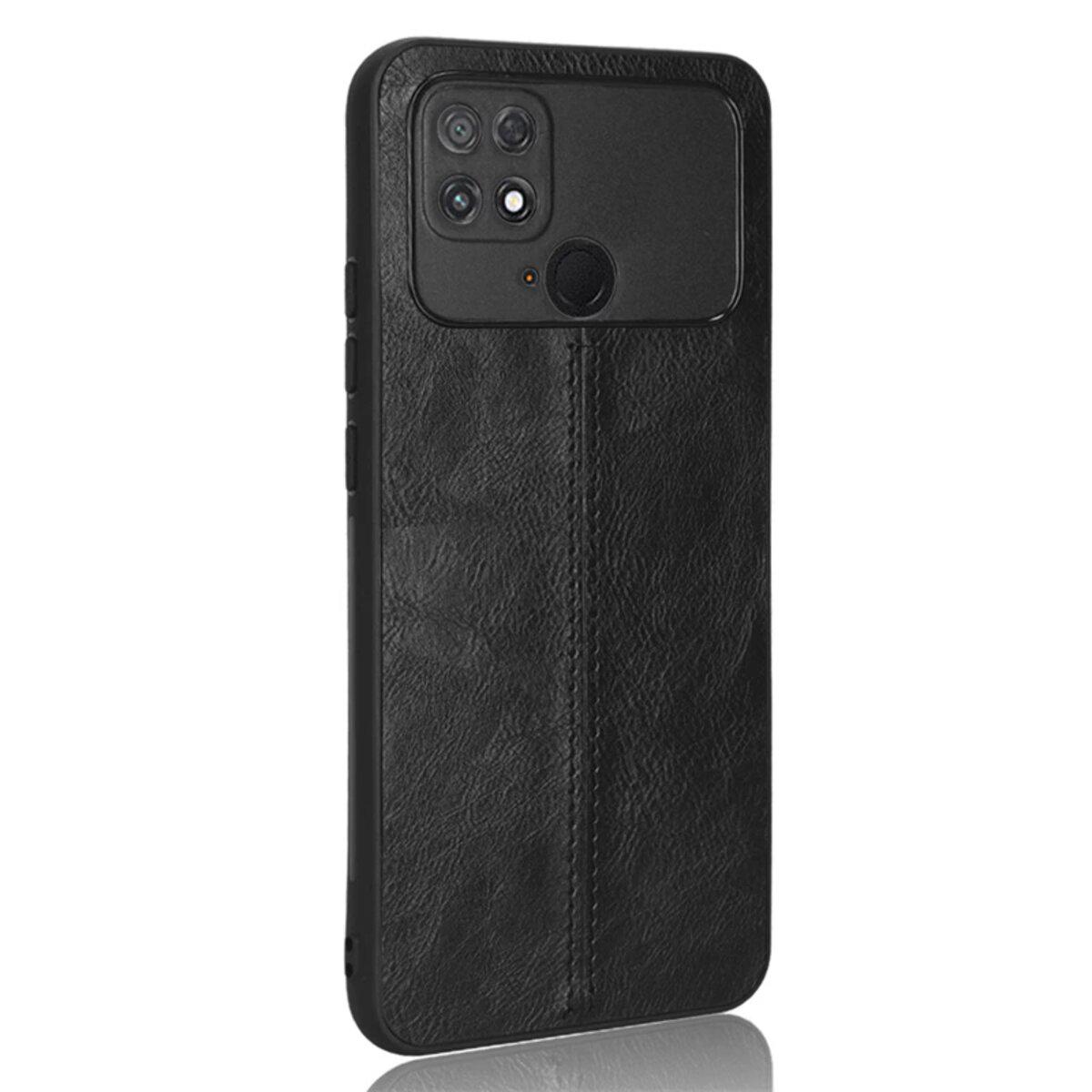 Противоударный чехол для Xiaomi Poco C40 Cosmiс Leather Case Black