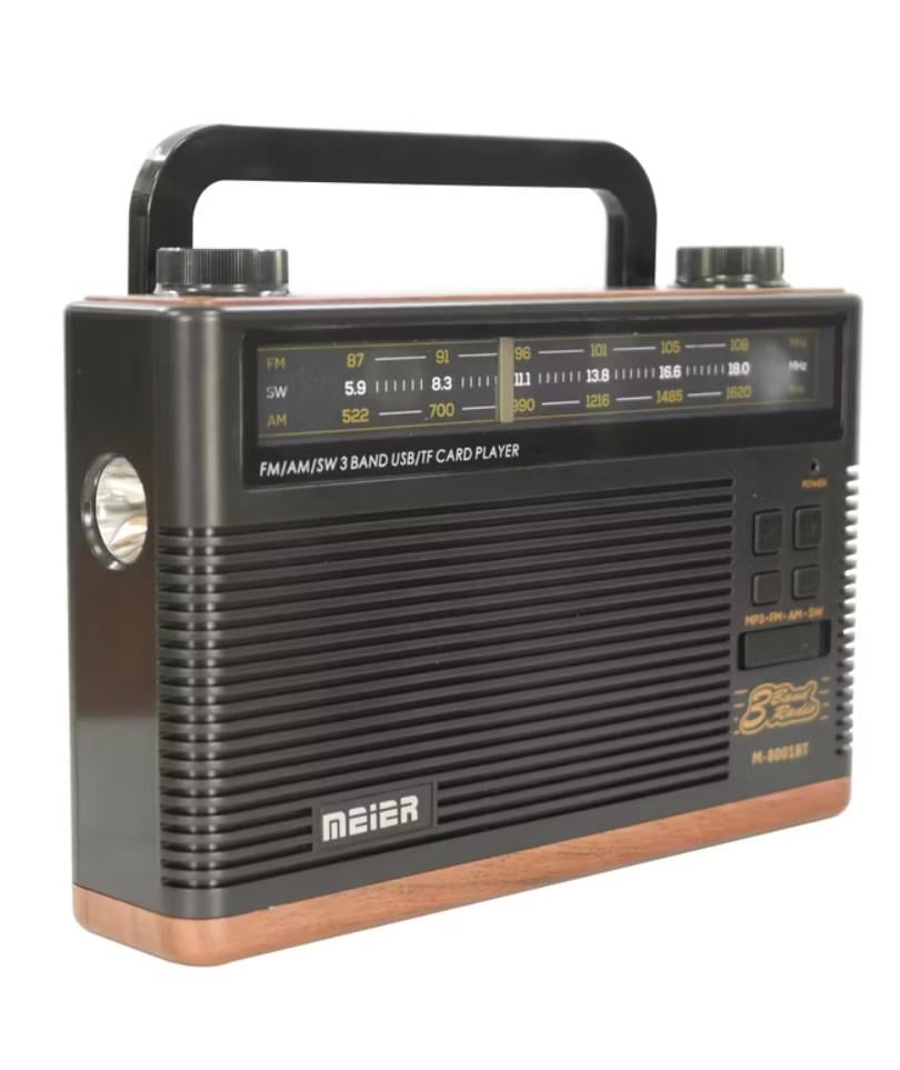 Радіоприймач Meier M 8001 на акумуляторі Коричневий (24385397) - фото 2 Радіоприймач Meier M 8001 на акумуляторі Коричневий (24385397) - фото 2