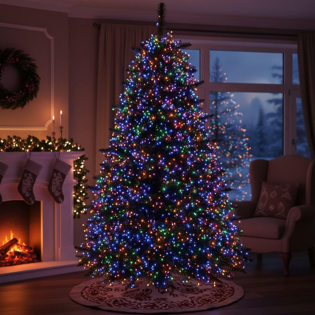 Мережева гірлянда-нитка кімнатна роса хвойна лапа 50 м 1500 LED світлодіодів Зелений/Мультиколір (D1500L50MGML) - фото 4 Мережева гірлянда-нитка кімнатна роса хвойна лапа 50 м 1500 LED світлодіодів Зелений/Мультиколір (D1500L50MGML) - фото 4