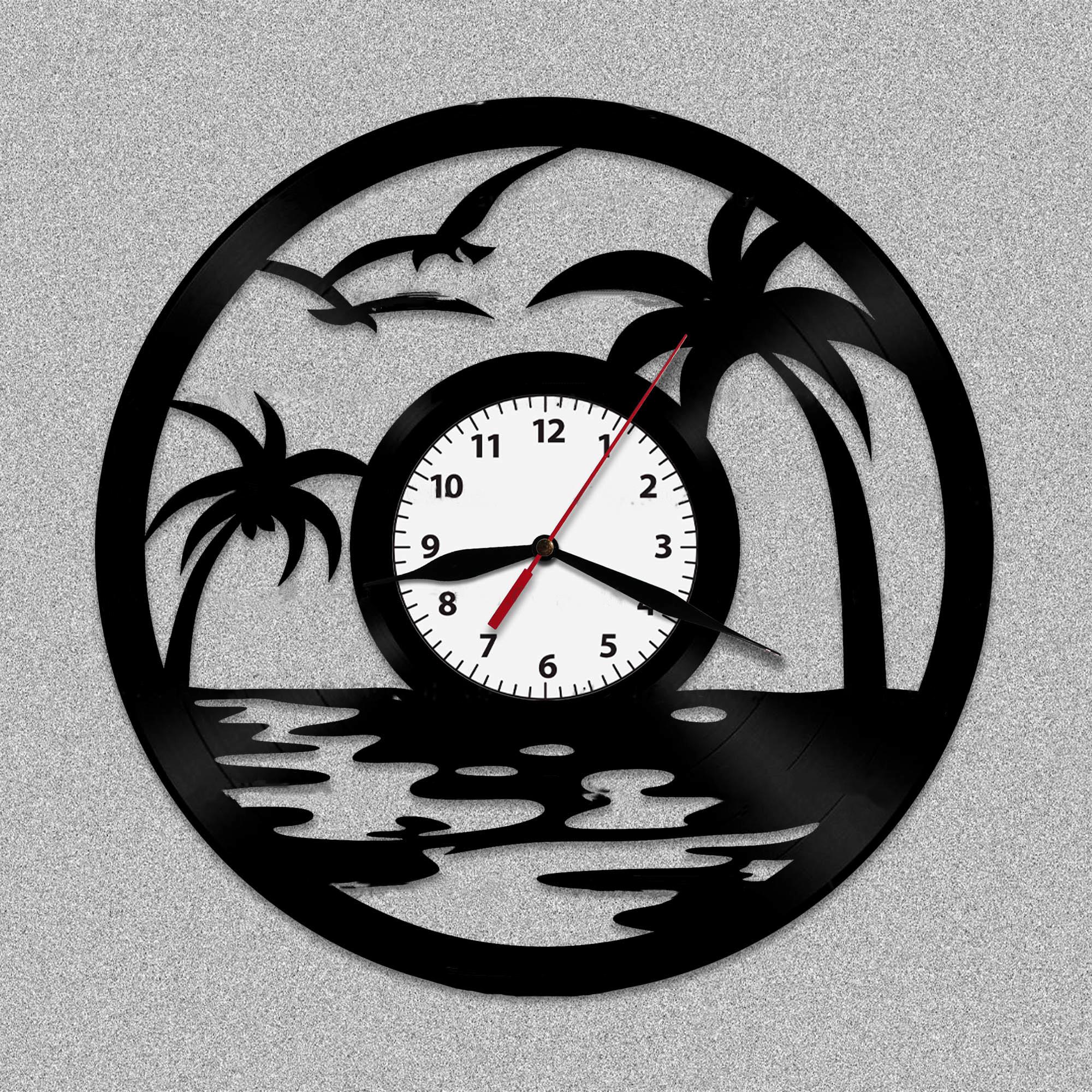 Виниловые настенные часы "Пляж" (4512547-Т)