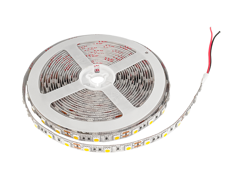 Світлодіодна стрічка MOTOKO 1 м SMD5050 60 LED 12В 14.4Вт/м IP20 2700-3500K теплий білий (6718)