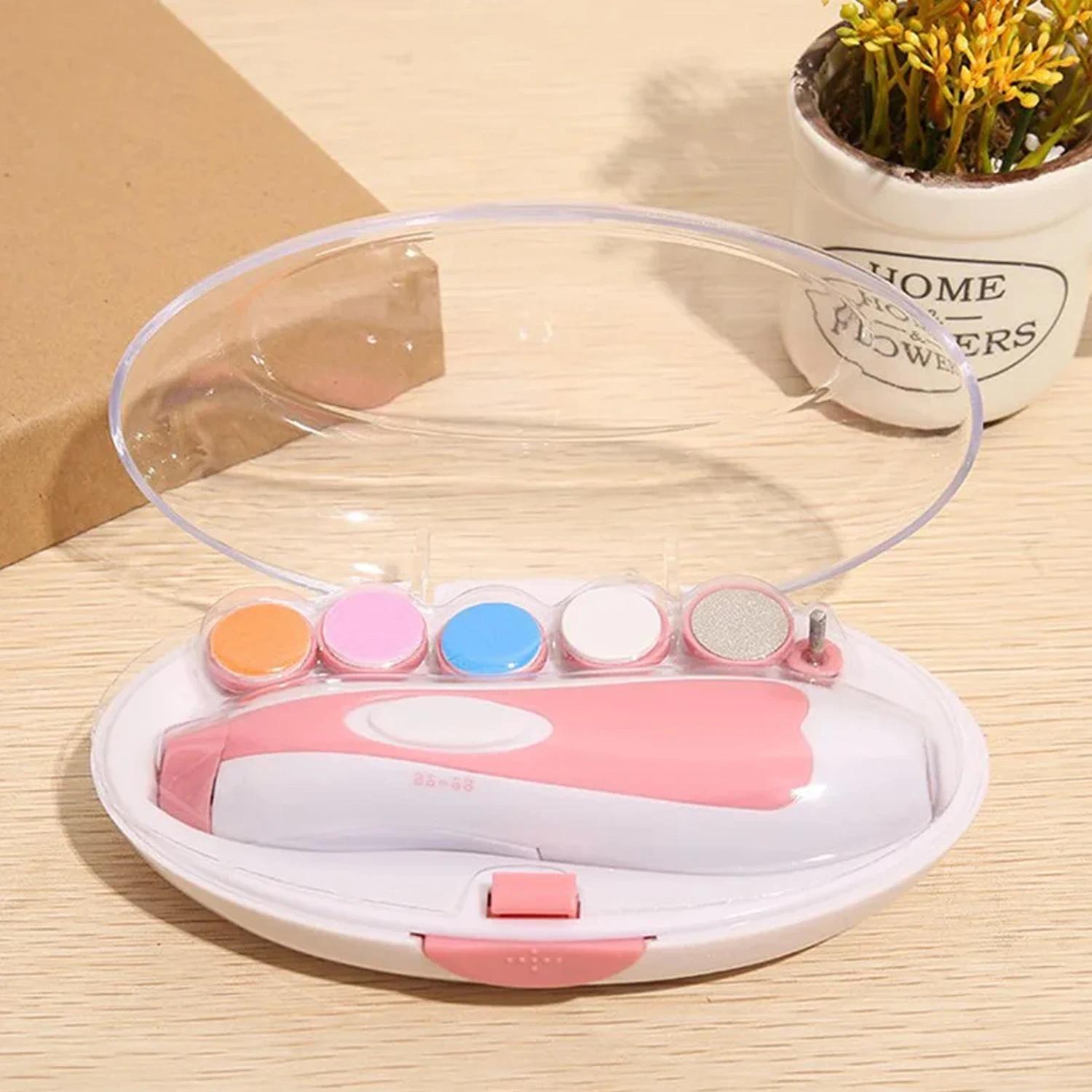 Триммер электрический детский для ногтей с 6 насадками и подсветкой в футляре Розовый (2689968800) - фото 9 Триммер электрический детский для ногтей с 6 насадками и подсветкой в футляре Розовый (2689968800) - фото 9