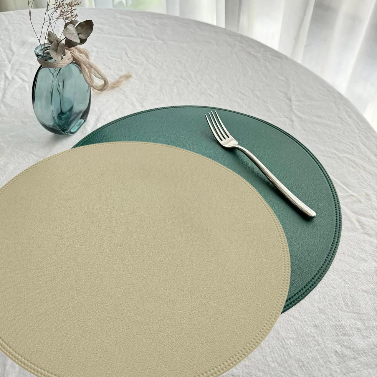 Комплект сервировочныхКовриков 38 см Зеленый с бежевым (BP-71-4/WS0931) Комплект сервировочныхКовриков 38 см Зеленый с бежевым (BP-71-4/WS0931)