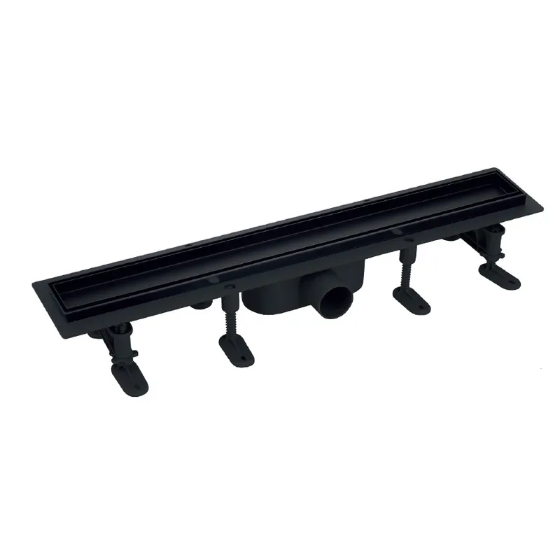 Трап душовий MIXXUS DRAIN-06-80 з пластиковою основою і накладкою 70x800 мм Black (MI6531)