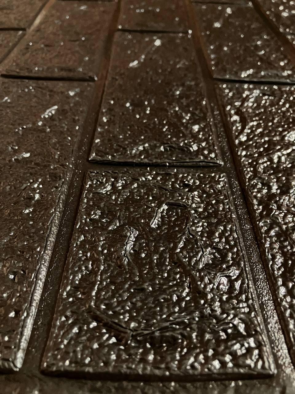 3D-панель самоклеющаяся кирпич 770x700x3 мм Черный - фото 3 3D-панель самоклеющаяся кирпич 770x700x3 мм Черный - фото 3