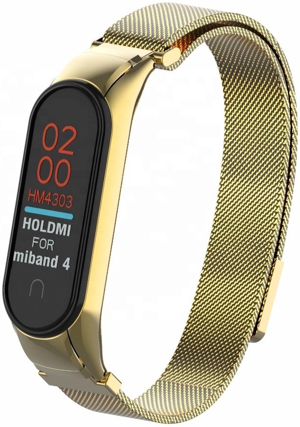 Ремешок Миланская петля Thin Mesh для Mi Band 3 Gold (10915-2A)