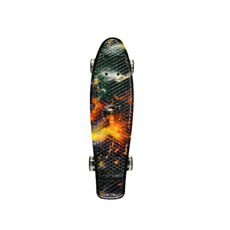 Пениборд Bambi PU колеса со светом 55 см от 6 лет Черный (AP-122-R-95)
