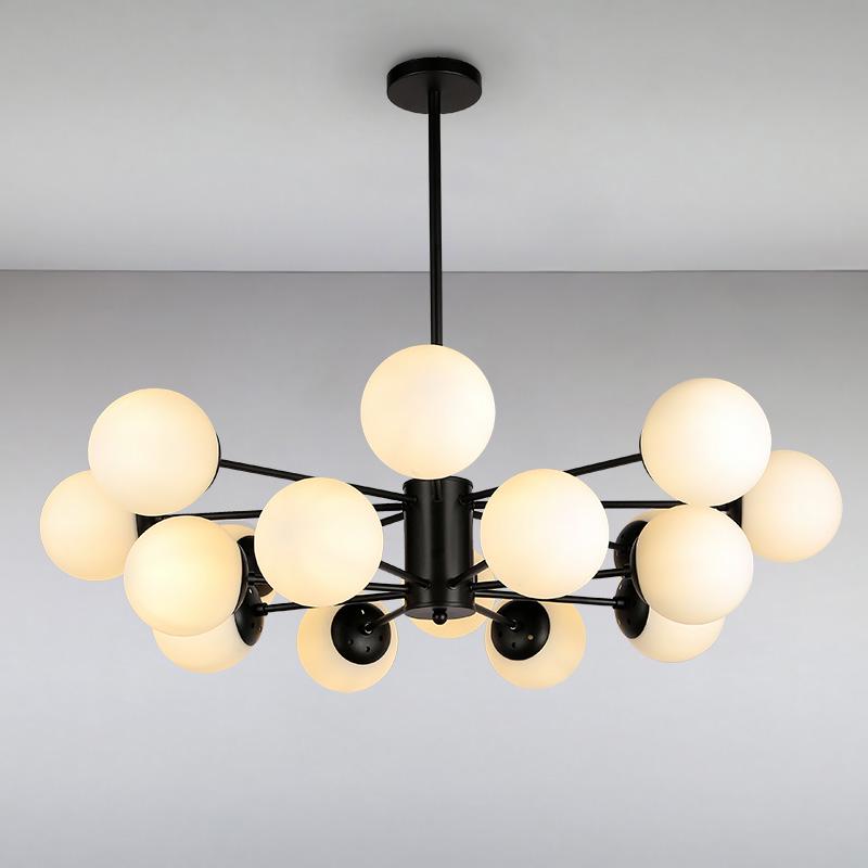 Люстра подвесная молекула Light House LS-14858-16 BK+WH на шестнадцать ламп Черный