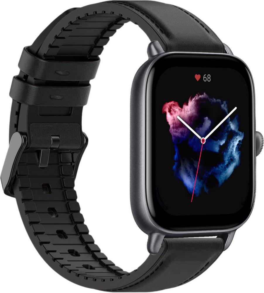 Ремешок кожаный Tamyx для Amazfit GTS 3 Black (31600-2B)