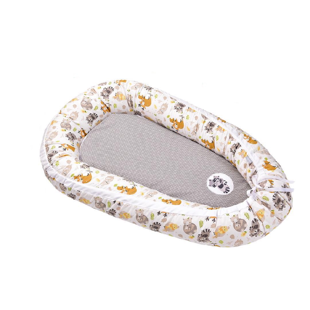 Кокон для младенцев IDEIA Sei Design 88x60x12 см с подушкой Серый (25897629)