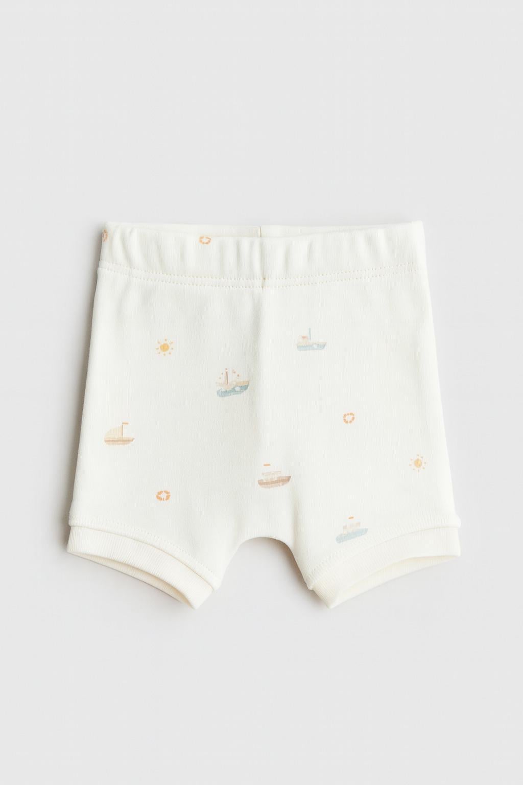 Шорты H&M 865104 Кораблики 68 см Молочный Шорты H&M 865104 Кораблики 68 см Молочный