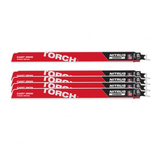Полотно для сабельной пилы по металлу Milwaukee Torch NITRUS CARBIDE 5 шт. (48005563)