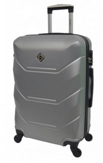 Валіза пластикова Bonro 10500602 L на 4 колесах Срібний (CEKRBBO602LB4SEE)