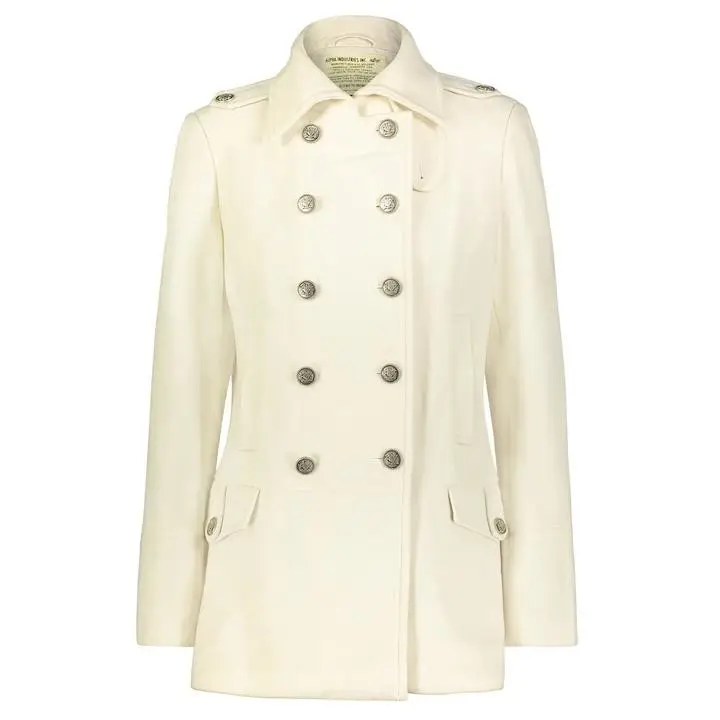 Пальто Alpha Industries Ladies Wool Long Pea Coat S Ivory (WJW37100C1IS)