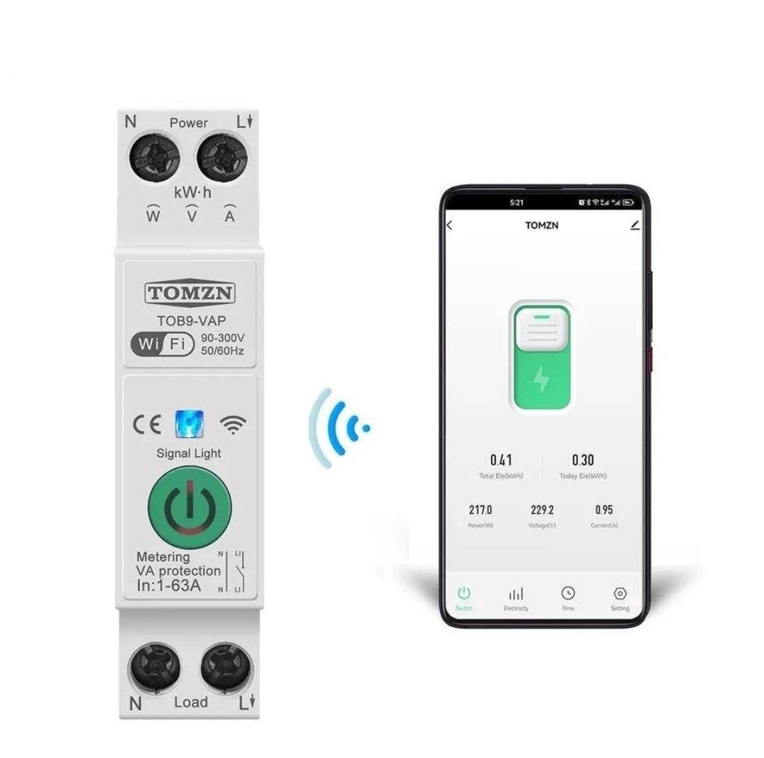 Вимикач автоматичний TOMZN Wi-Fi TOB9-VAP 1А-63А з моніторингом напруги та сили струму на DIN рейку - фото 9 Вимикач автоматичний TOMZN Wi-Fi TOB9-VAP 1А-63А з моніторингом напруги та сили струму на DIN рейку - фото 9