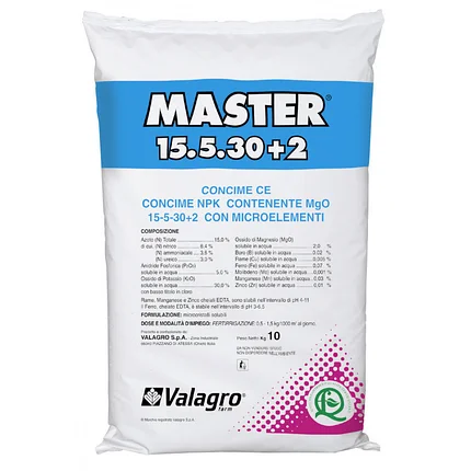 Удобрение комплексное минеральное Valagro Master NPK 15.5.30 2Mg 10 кг