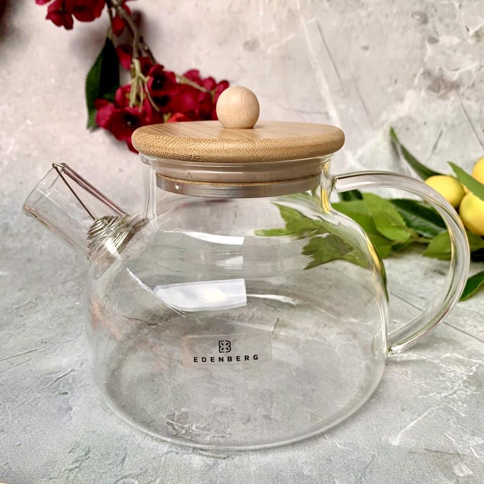 Заварювальний чайник із бамбуковою кришкою Edenberg EB-19029 1500 мл (2530557524) - фото 1 Заварювальний чайник із бамбуковою кришкою Edenberg EB-19029 1500 мл (2530557524) - фото 1