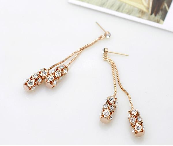 Серьги с кристаллами Сваровски Italina 86630 Белый