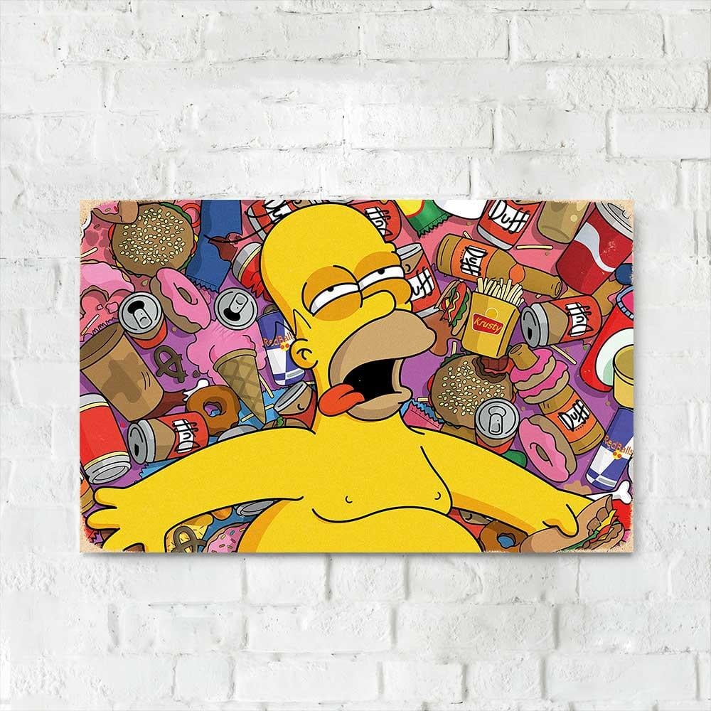 Постер настенный из дерева TheGravix Drunk Homer Simpson 57х37 см (2858563803)