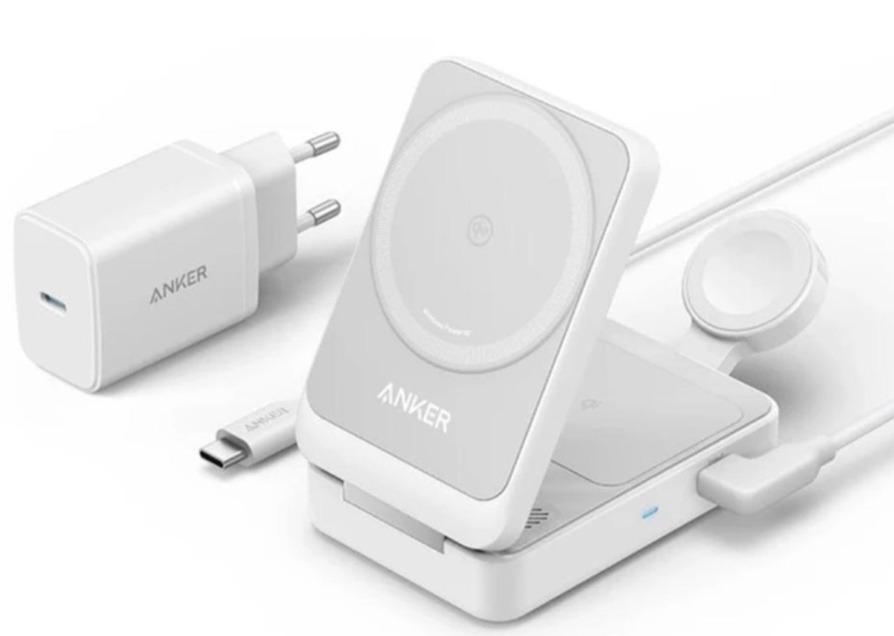 Док-станція Anker Magsafe MagGo 3в1 15w з блоком живлення 40W White (2117169745)