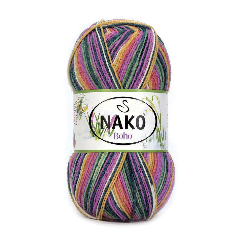 Пряжа носочная Nako Boho Concept 82454 Winter garden (2523)