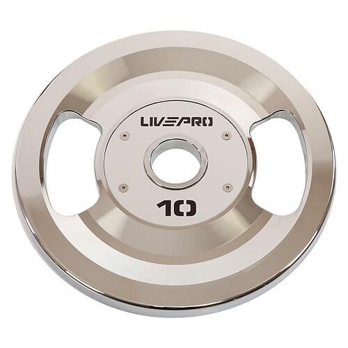 Диски сталеві LiveUp 2 Handle внутрішній Ø51 мм 10 кг Сірий (LP8338-10)