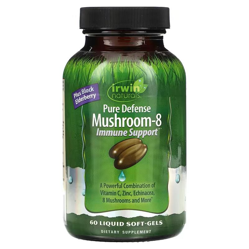 Добавка для иммунитета Irwin Naturals Pure Defense Mushroom-8 Immune Support 60 капс.