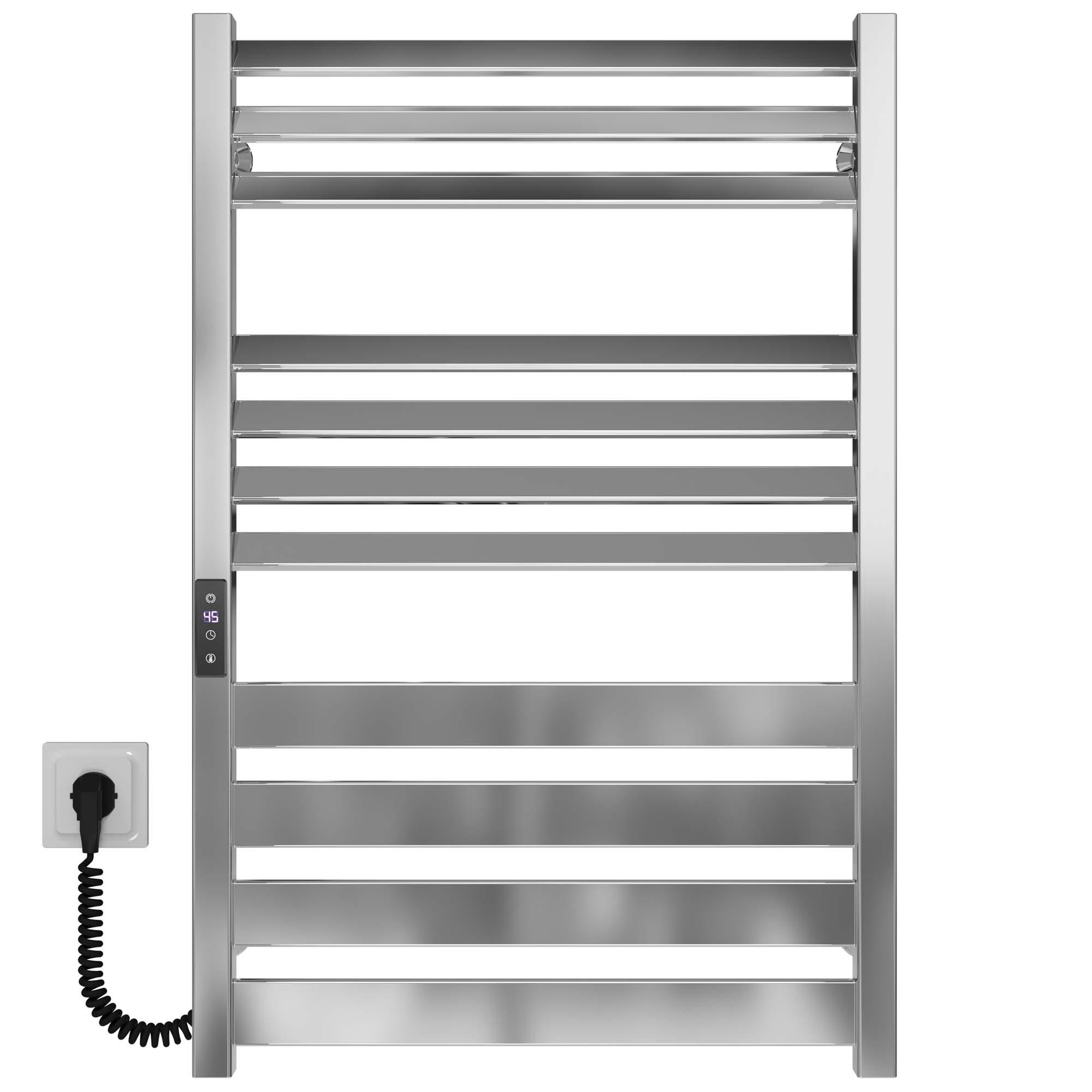 Полотенцесушитель электрический Deffi Diamant П11 JD04 левое подключение нержавеющая сталь 500х800 мм Хром (A.DT.80.50.11.E.C.L.2)