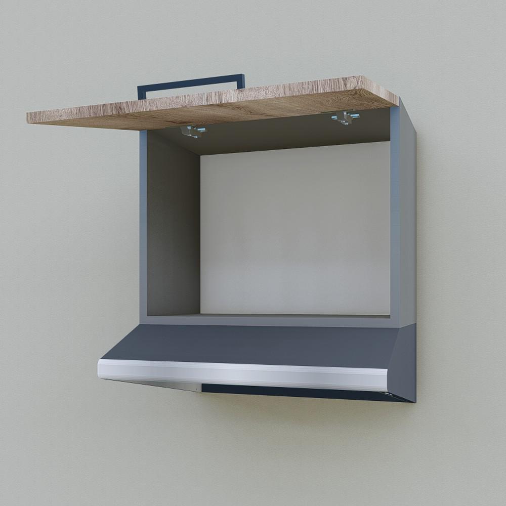 Шкаф навесной Opendoors МП9 для кухни под вытяжку 500 мм Аликанте/Антрацитовый (МП9/2) - фото 4 Шкаф навесной Opendoors МП9 для кухни под вытяжку 500 мм Аликанте/Антрацитовый (МП9/2) - фото 4