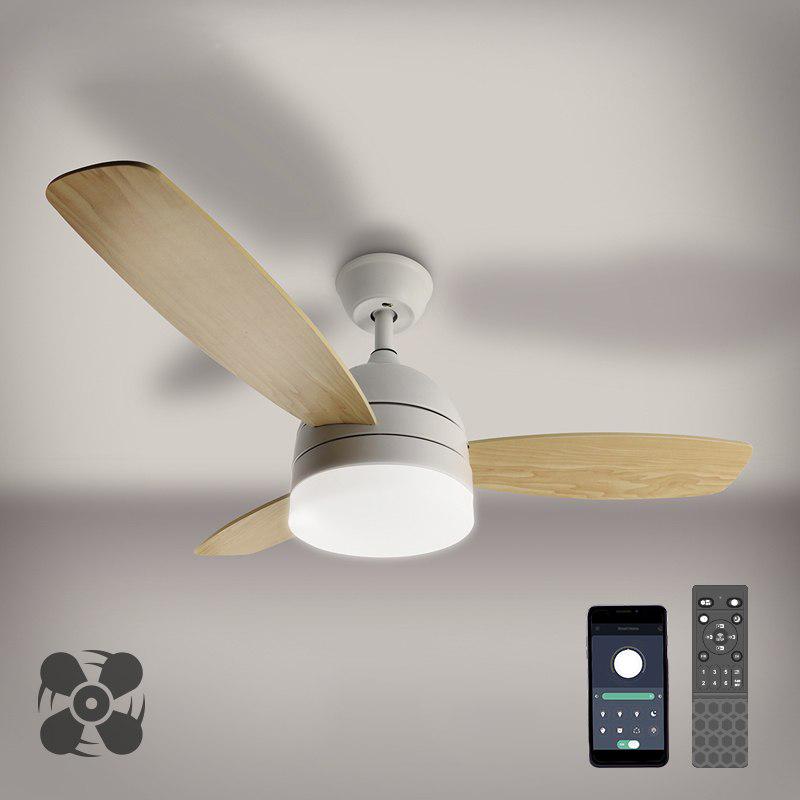 Світильник світлодіодний з вентилятором LM FAN Wood 48W/18W R APP 1060x390 мм 220V IP20 White/Wood - фото 3