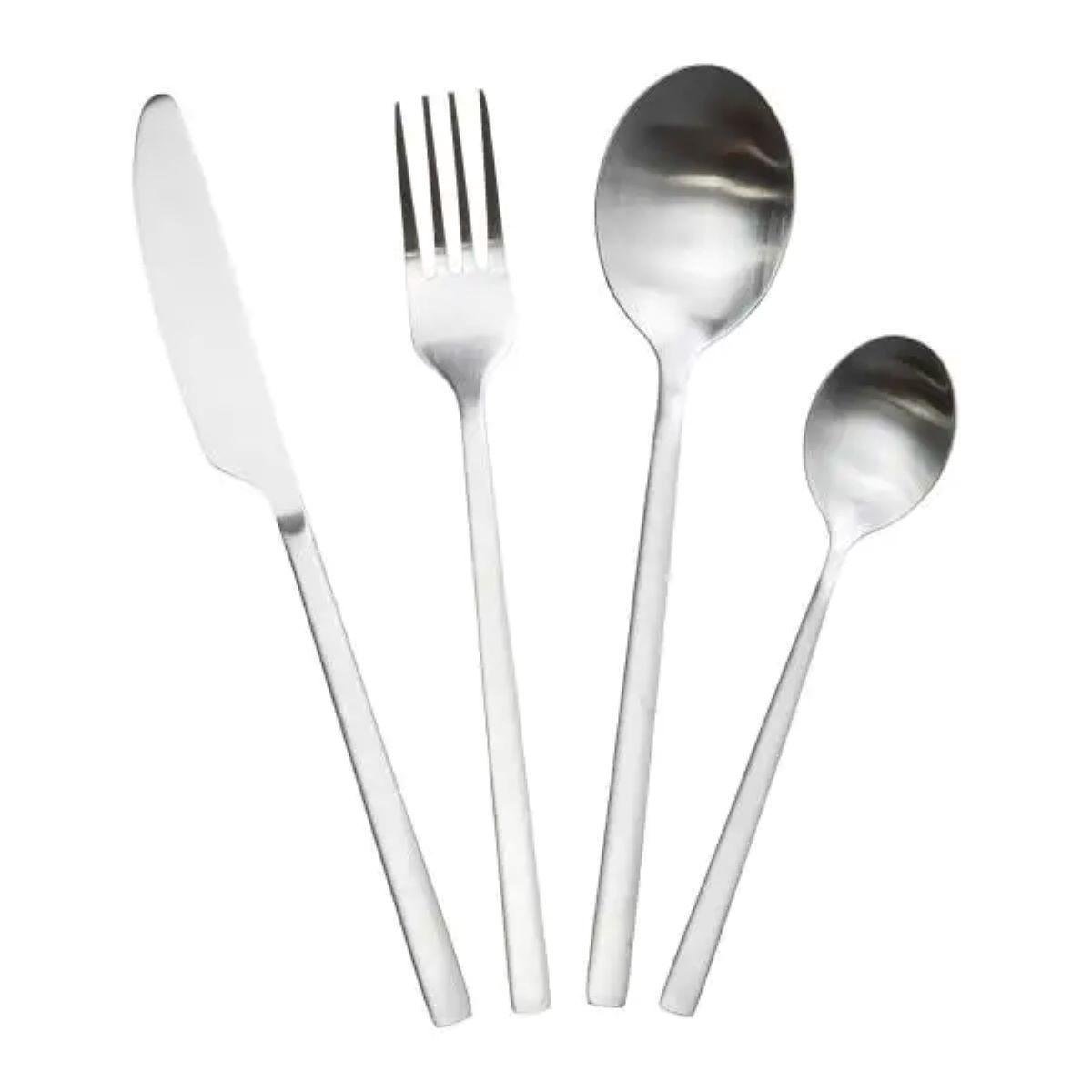 Набор столовых приборов на 6 персон 24 пр. Серебристый - фото 3