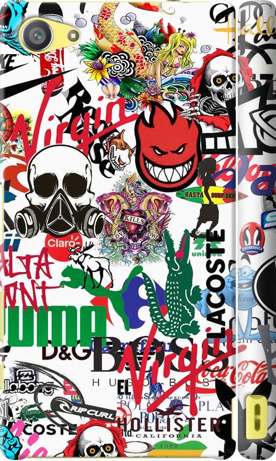 Чехол на Sony Xperia Z5 Compact E5823 Many different logos (4022c-322-42517)