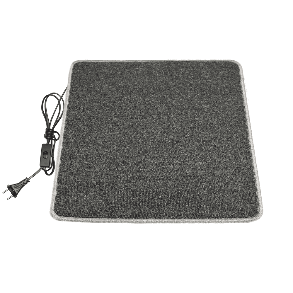 Килимок з підігрівом з термоізоляцією та вимикачем 50х60 см Темно-сірий (5060TS-DGR)