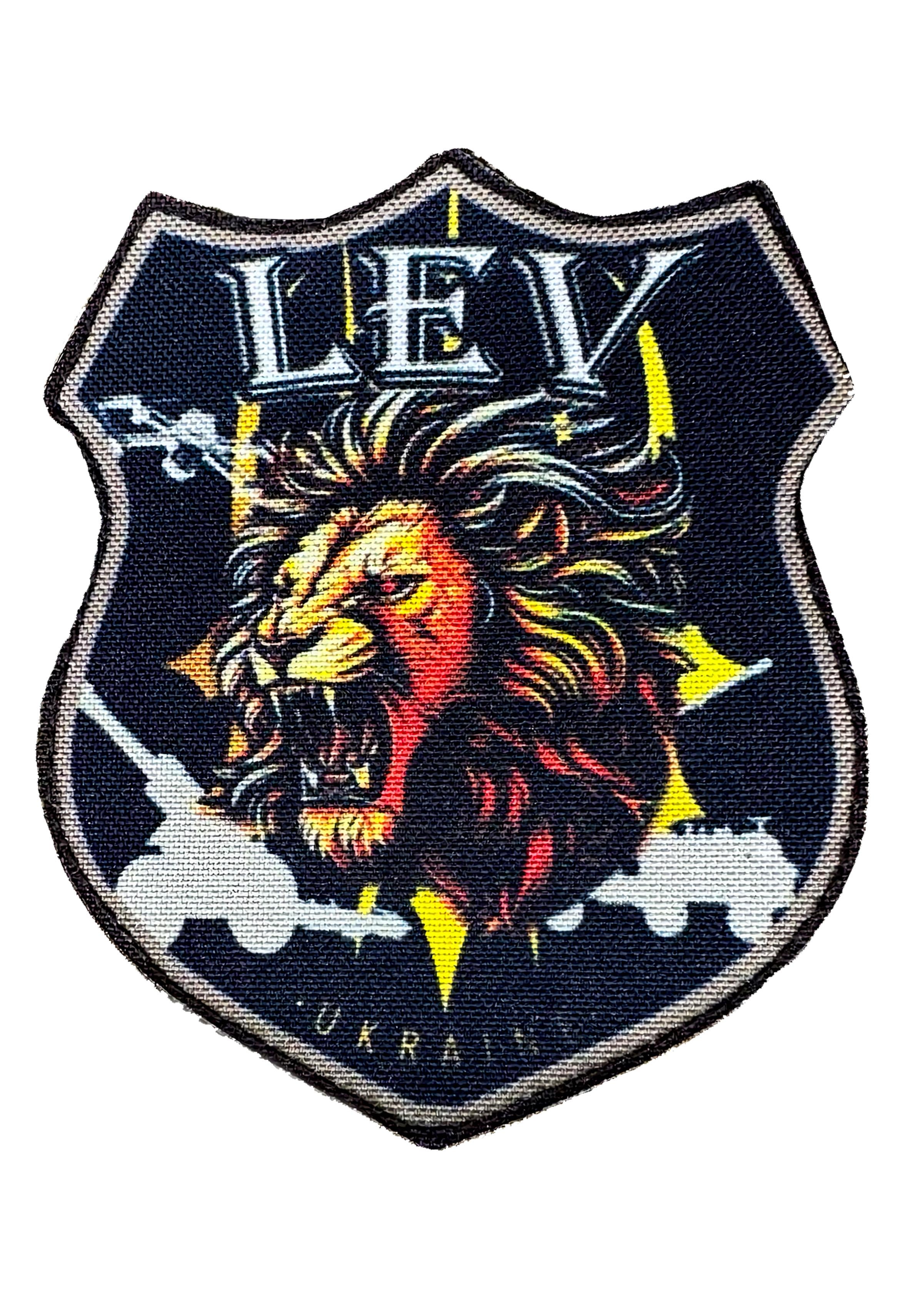 Шеврон принт Лев знак зодиака на липучке Разноцветный (LEOZODIAC)