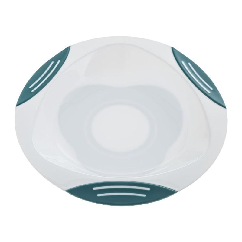 Тарелка на присоске Akuku A0524 Бело-бирюзовый