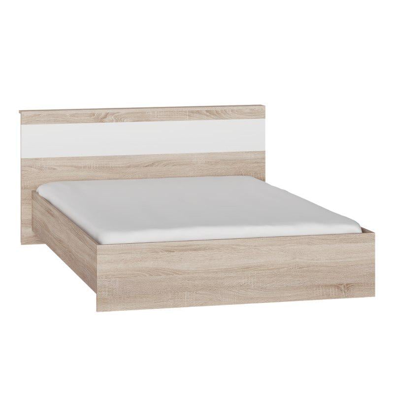 Полуторне ліжко Everest Соната 1400 140x200 см без матраца Дуб сонома/Білий