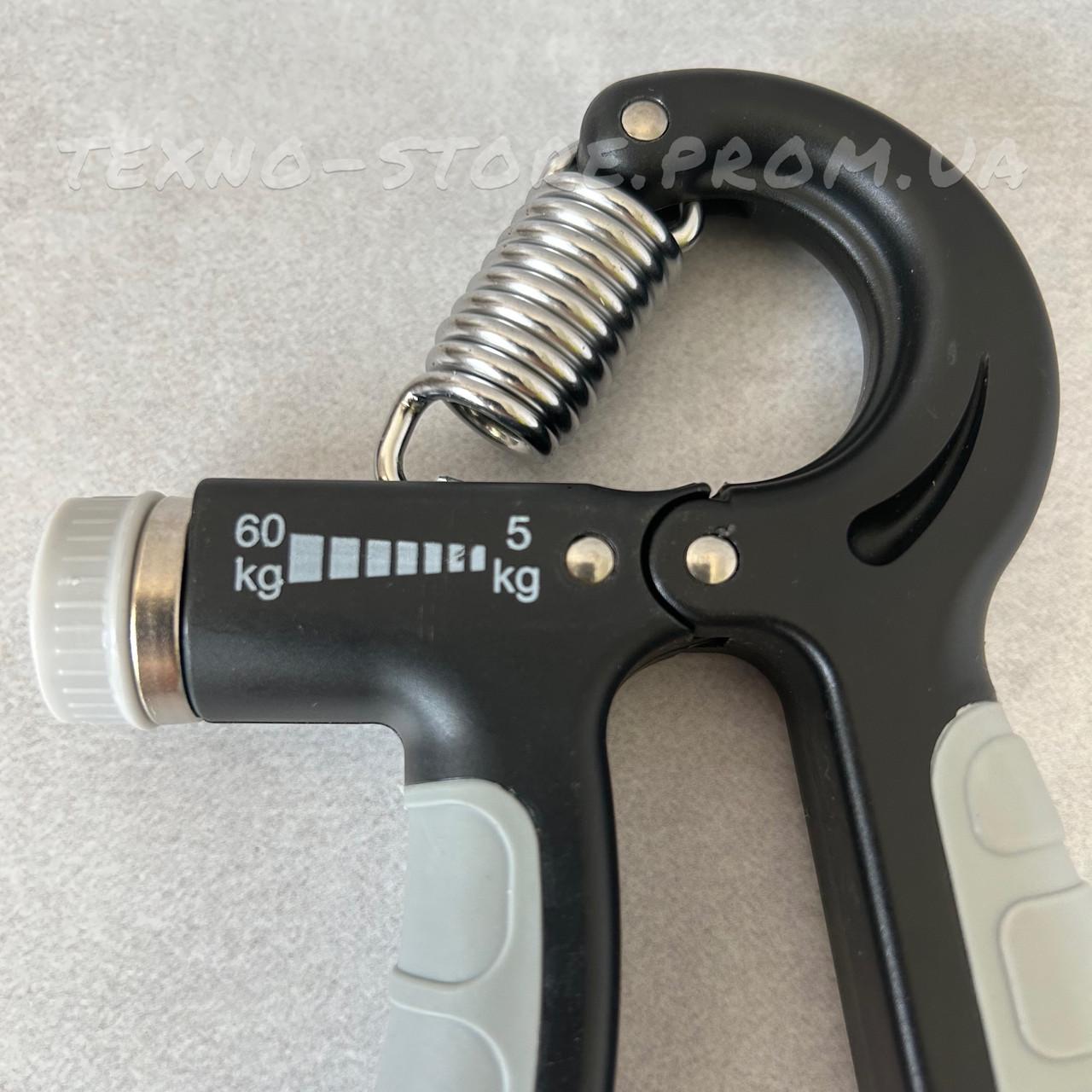 Эспандер кистевой 5-60 кг со счетчиком и регулируемой нагрузкой Серый-черный - фото 4 Эспандер кистевой 5-60 кг со счетчиком и регулируемой нагрузкой Серый-черный - фото 4