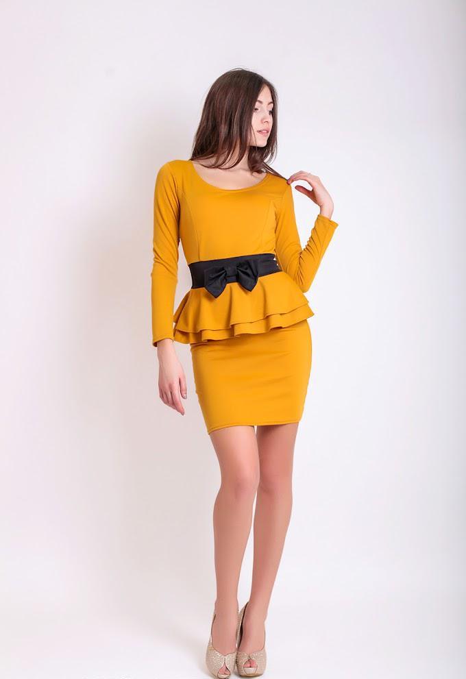 Платье женское Podium Marisa 20948-MUSTARD L Горчичный