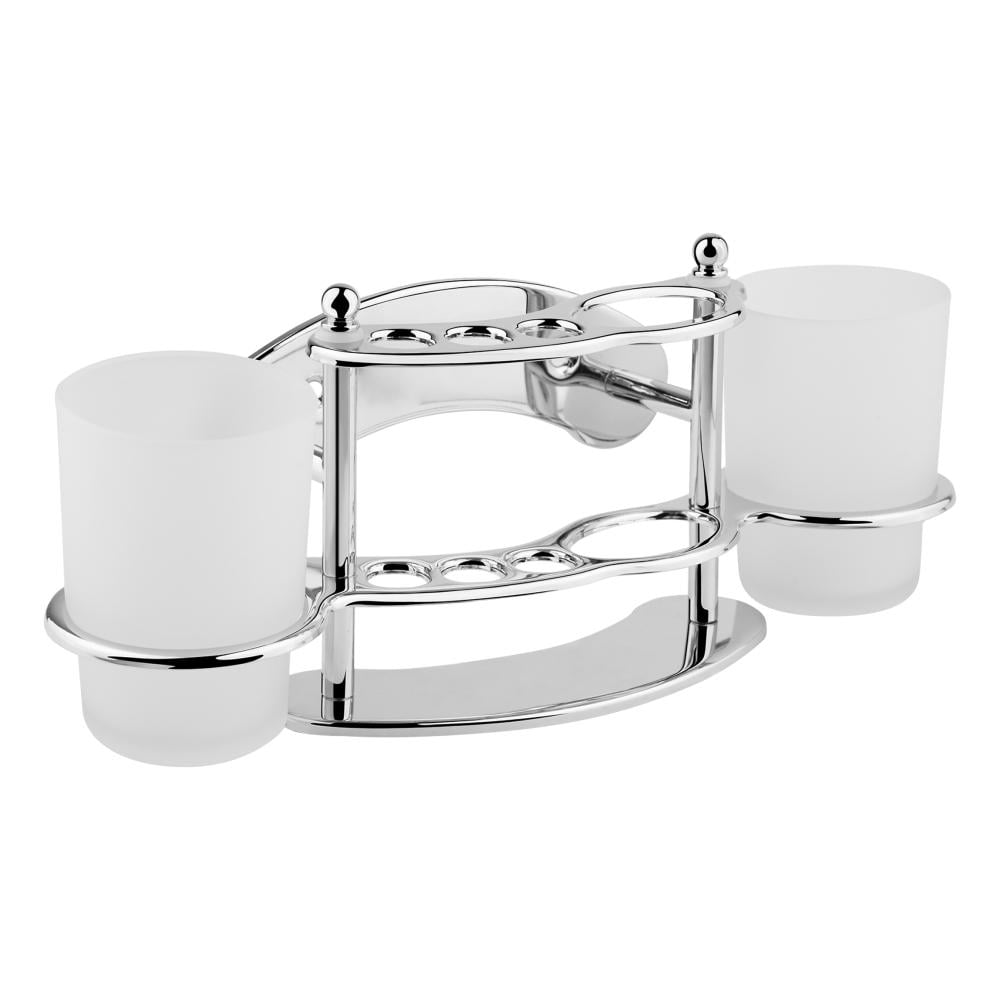 Стакан двойной Lidz (CRM) 114.08.11 с держателем зубных щеток