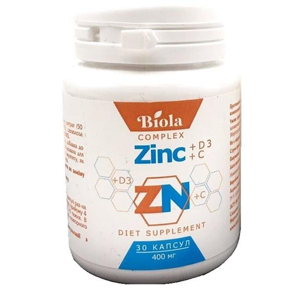 Витаминно-минеральный комплекс Biola Zinc +D3+C 30 капс. (000024564)