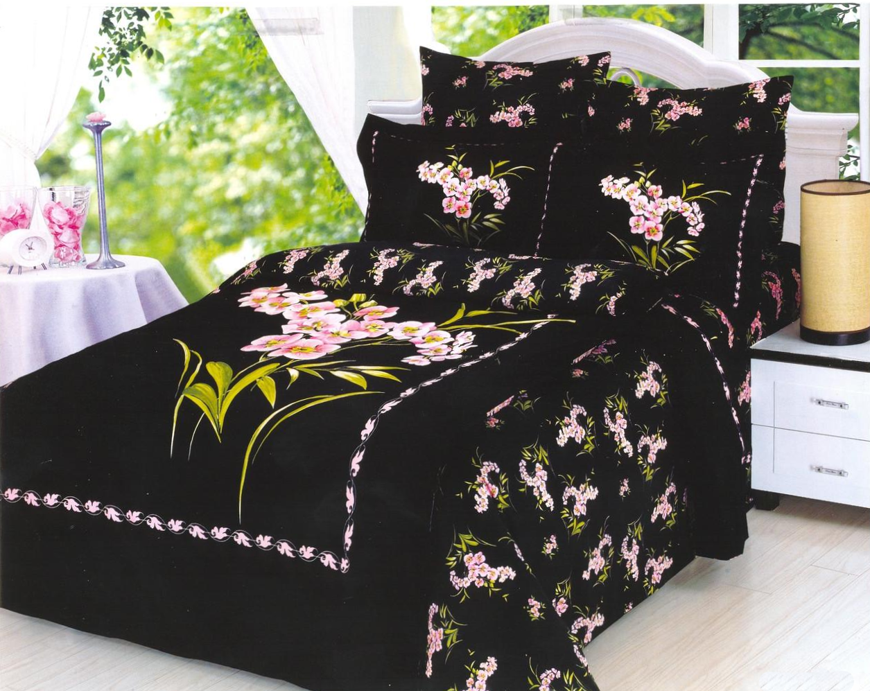 Комплект постільної білизни Le Vele Buket полуторний 160х220 см Black (lv-035) - фото 1 Комплект постільної білизни Le Vele Buket полуторний 160х220 см Black (lv-035) - фото 1