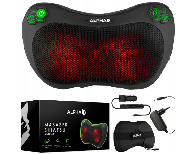 Подушка шиацу масажна для спини/тіла та шиї Alpha AMP01 - фото 2