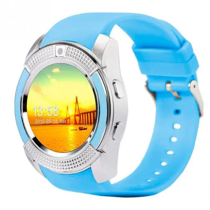 Смарт-годинник Smart Watch V8 Bluetooth з слотом під sim-карту 350 mAh Blue (tf4619) - фото 3