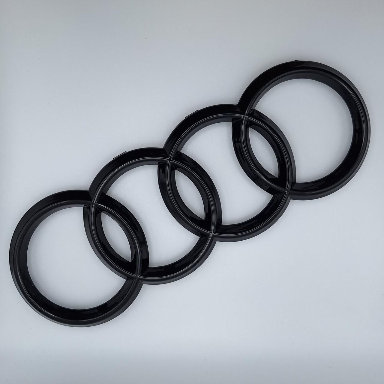 Эмблема Audi передняя 273х94 мм 8K5853601 Черный глянцевый (1736751541)