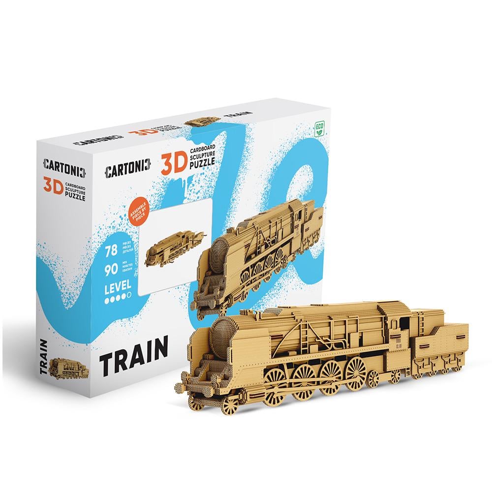Пазл-конструктор 3D картонный Cartonic 3D Puzzle TRAIN Поезд (33394485)