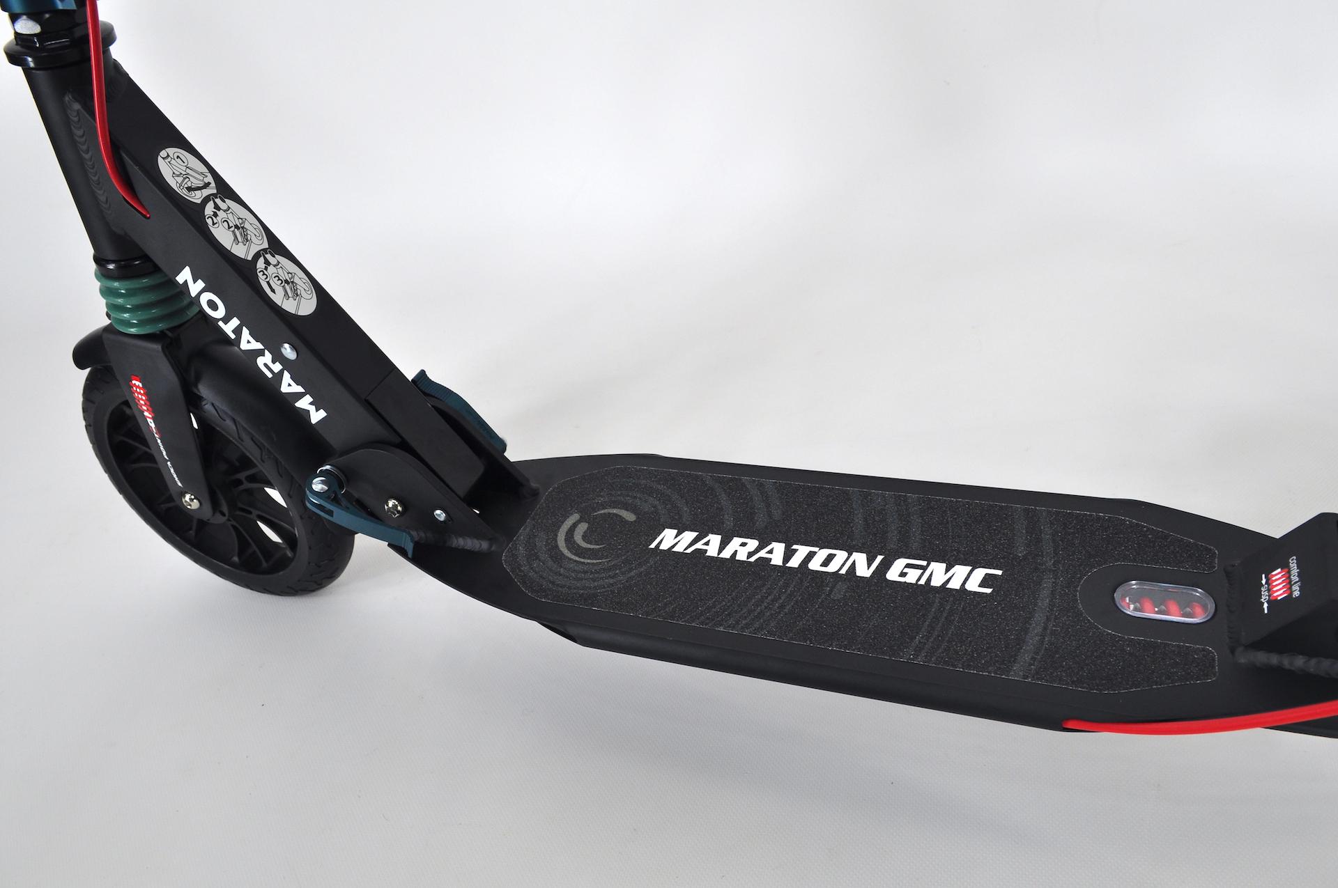 Самокат Maraton GMC з дисковим гальмом та амортизаторами/ремінь Зелений - фото 12